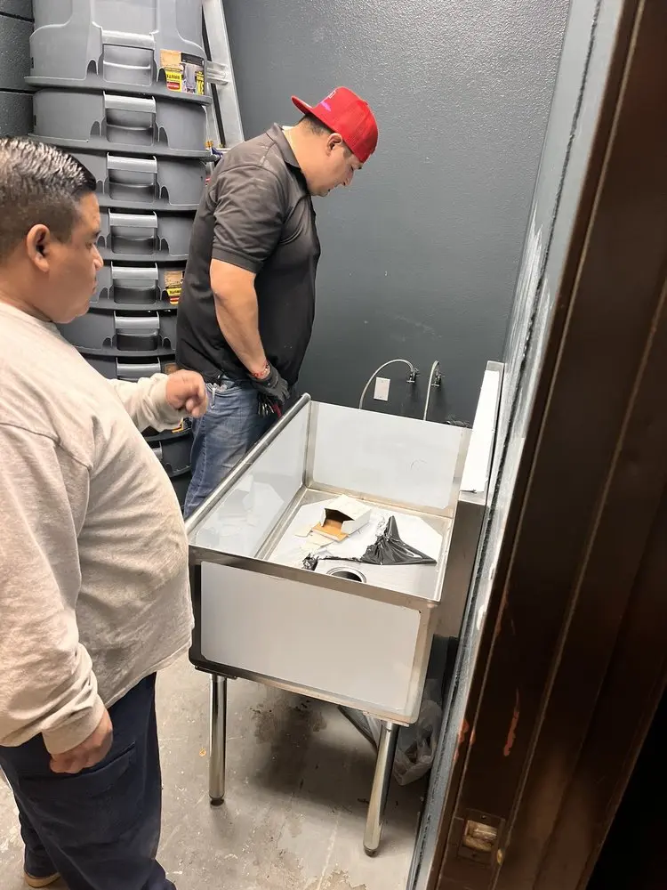 Commercial plumbing and sink installation in Muleshoe
